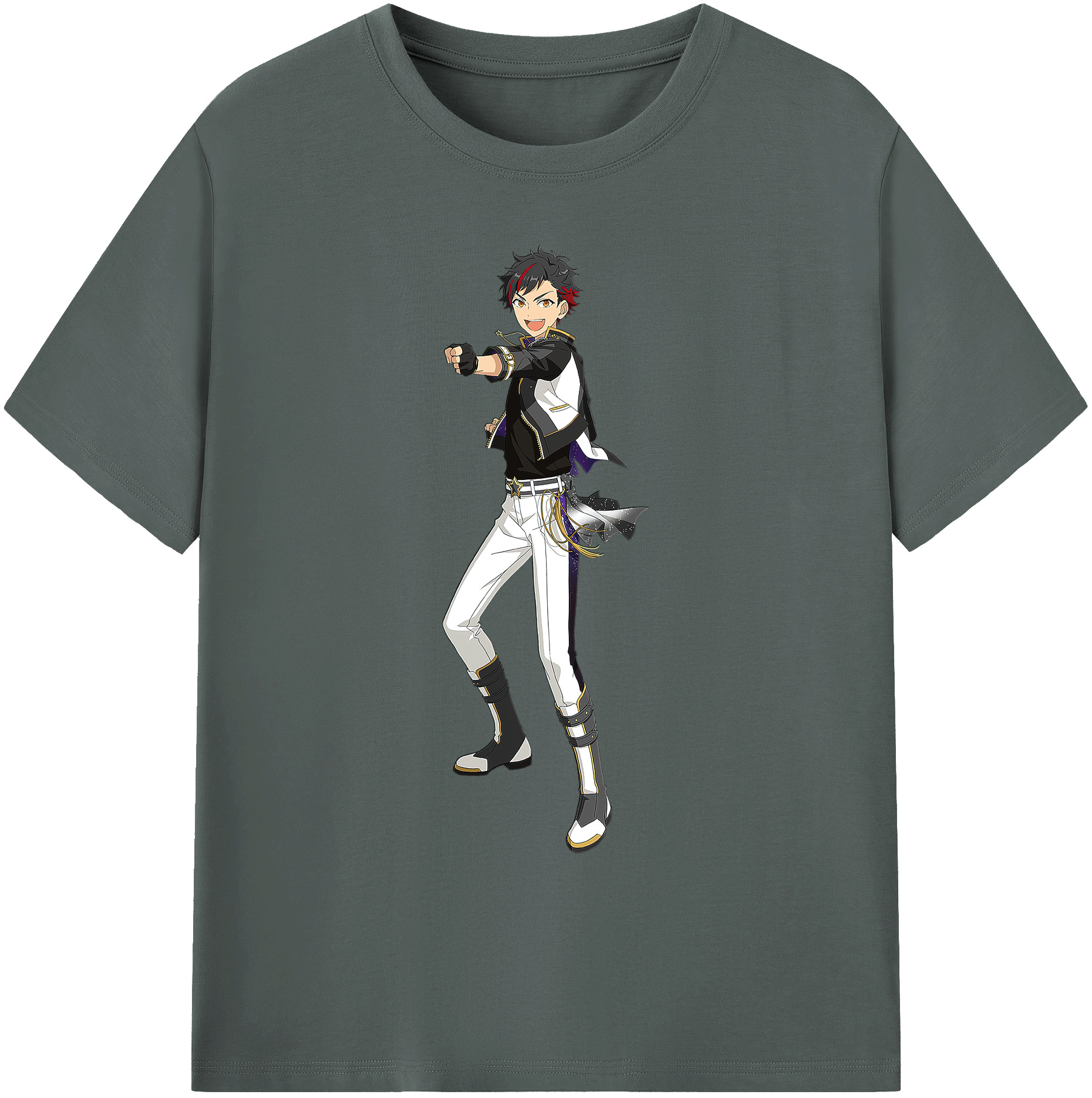 （画像用） あんさんぶるスターズ! Ensemble Stars 綿100％ メンズ半袖Tシャツ｜肌触りやわらか＆通気性